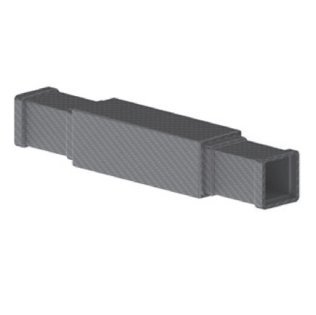 Racord fibra carbon drept teava patrata 40x40 mm