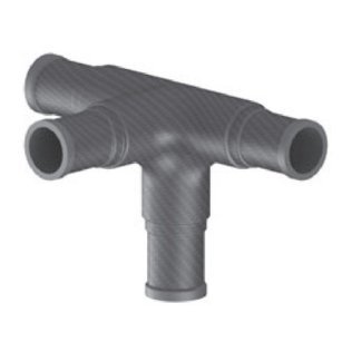 Racord fibra carbon 4 cai teava ∅30mm