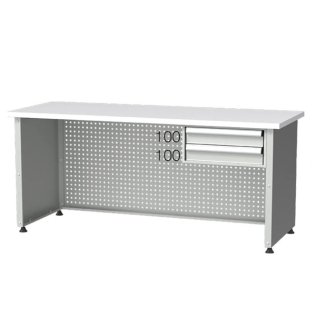 Masa birou metalica cu 2 sertare 1700x650x750mm