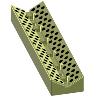 Bara prismatica autolubrificanta seria E43.30, 65x100 mm