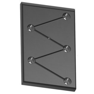 Placa de alunecare din otel ANFOR seria E40.16, 100x300 mm