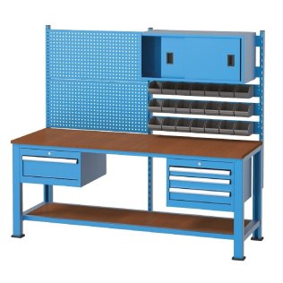 Mobilier cu banc de lucru integrat cu 3 dulapuri, 2000x700x2000mm