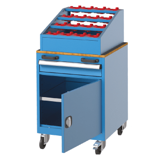 Dulap metalic mobil cu 1 sertar, raft si stand scule CNC 560x570mm