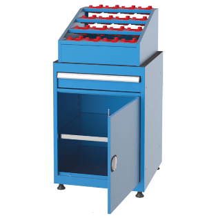 Dulap metalic cu un sertar, un raft si un stand scule CNC 560x570mm