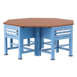 Banc de lucru octogonal u 8 sertare 1830x1830x850mm