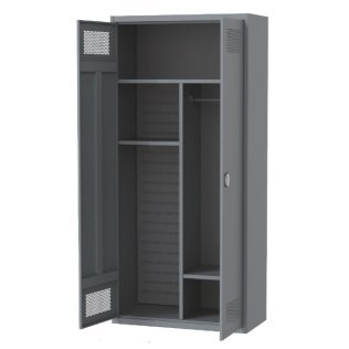 Dulap depozitare arme de foc cu 5 sectiuni si bara umerase 920x450x2000mm