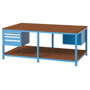 Banc de lucru cu 6 sertare si 1 raft 2200x1300x850mm