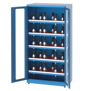 Dulap metalic cu usi din plexiglas pentru 120 scule CNC, 1010x615x2000mm