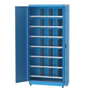 Dulap metalic cu 7 rafturi si 21 separatoare 920x450x2000mm