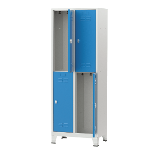Vestiar metalic pe doua niveluri cu 4 usi 600x400x1850mm