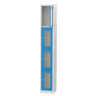 Dulap metalic usi plexiglas cu 4 fisete 350x400x1950mm