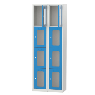 Dulap metalic usi plexiglas cu 8 fisete 670x400x1950mm