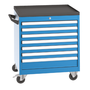 Dulap metalic mobil cu 7 sertare 710x570mm