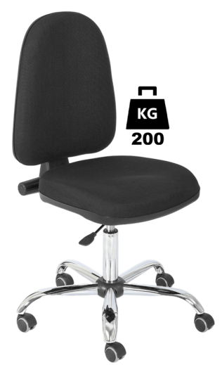 Scaun uz industrial cu husa textila BASIC Heavy Duty WLL=200kg H=480-610mm gri industrial cu roti din cauciuc cu frana la ridicare