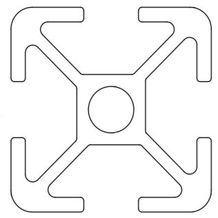 Profil aluminiu compatibil ITEM 30x30 Sistem 30, Canal 8