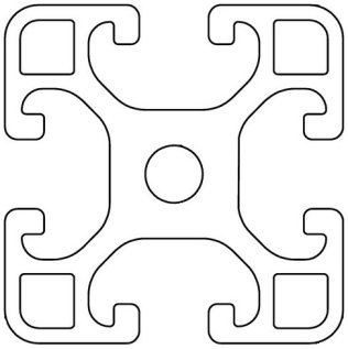 Profil aluminiu compatibil ITEM 40x40 Sistem 40 LIGHT canal 8, Lungime 3000mm