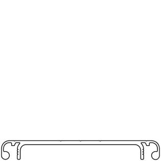 Profil aluminiu compatibil ITEM, Capac canal I KK80D 80x9.5mm Lungime 6000mm