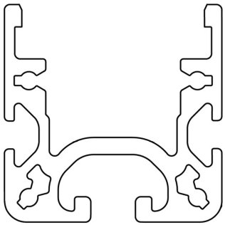 Profil aluminiu compatibil ITEM I8 RP01, Profil special Canal 8