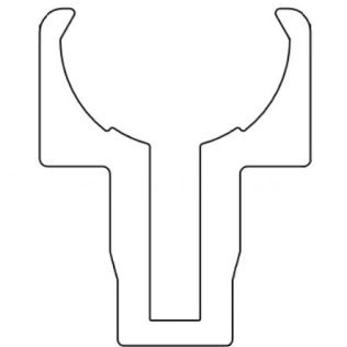 Profil aluminiu compatibil ITEM, Profil special fixare Ø14mm, Canal 8