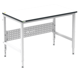 Masa de lucru ESD inaltimea reglabila manual sistem H 1200/700 dreptunghiular negru