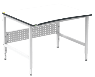Masa de lucru ESD inaltimea reglabila manual sistem H 1200/900 ergonomic gri deschis