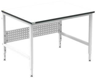 Masa de lucru ESD inaltimea reglabila manual sistem H 1200/900 dreptunghiular negru