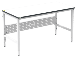 Masa de lucru ESD inaltimea reglabila manual sistem H 1500/700 dreptunghiular negru