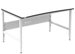 Masa de lucru ESD inaltimea reglabila manual sistem H 1500/900 ergonomic gri deschis