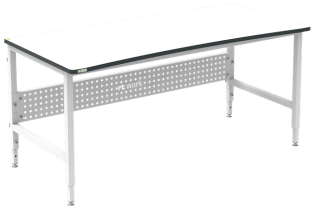 Masa de lucru ESD inaltimea reglabila manual sistem H 1800/800 ergonomic gri deschis