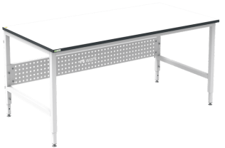 Masa de lucru ESD inaltimea reglabila manual sistem H 1800/900 dreptunghiular gri deschis