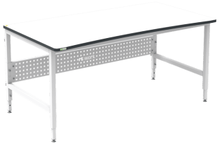 Masa de lucru ESD inaltimea reglabila manual sistem H 1800/900 ergonomic gri deschis