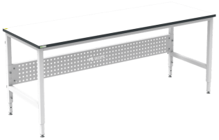 Masa de lucru ESD inaltimea reglabila manual sistem H 2000/700 dreptunghiular gri deschis