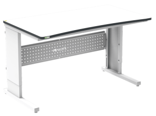 Masa de lucru ESD inaltimea reglabila manual sistem L 1500/800 ergonomic negru