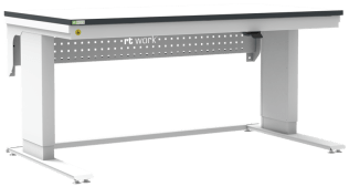 Masa de lucru ESD inaltimea reglabila electric sistem L-Light 1500/800 dreptunghiular gri deschis