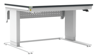 Masa de lucru ESD inaltimea reglabila electric sistem L-Heavy Duty 1200/900 dreptunghiular negru
