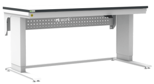 Masa de lucru ESD inaltimea reglabila electric sistem L-Heavy Duty 1500/700 dreptunghiular gri deschis