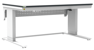 Masa de lucru ESD inaltimea reglabila electric sistem L-Heavy Duty 1500/900 ergonomic gri deschis