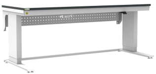 Masa de lucru ESD inaltimea reglabila electric sistem L-Heavy Duty 1800/700 dreptunghiular gri deschis
