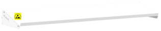 Raft ESD metalic pentru banc de lucru ESD 1440x300 mm gri deschis