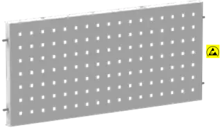 Panou perforat ESD 678x298 mm gri deschis