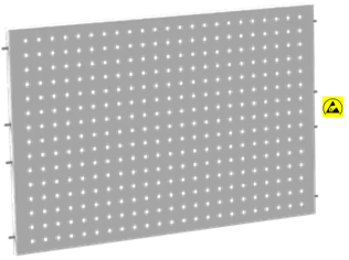 Panou perforat ESD 828x598 mm gri deschis