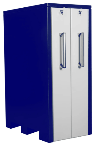 Dulap metalic cu 2 sertare verticale cu latime de 300mm 2090x800x1515 gri deschis/alb