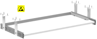Suport ESD tastatura suspendat sub masa banc de lucru 500/1200 mm gri