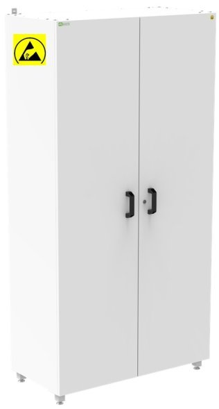 Dulap ESD cu 4 rafturi gri deschis 1000x500x2000mm