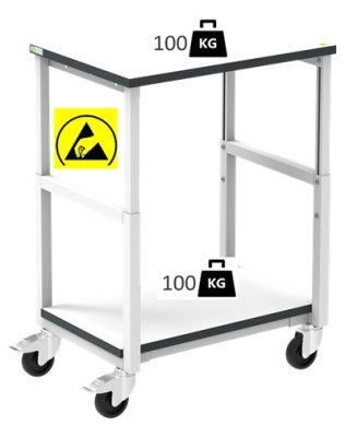 Carucior ESD Basic gri deschis 500 mm