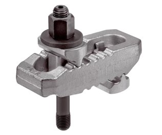 Bridă, cu dantură, partea opusă reglabilă cu şurub şi cu filet interior | d1=17 mm / d2=M12 / l4=125 mm | 23185.0314