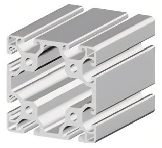 Profil aluminiu compatibil ITEM 80x80L 6N Sistem 40 LIGHT Canal 8