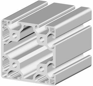 Profil aluminiu compatibil ITEM 80x80L 4NE Sistem 40 LIGHT Canal 8