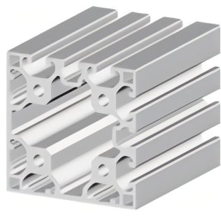 Profil aluminiu compatibil ITEM 80x80L4NE Sistem X40 Canal 8