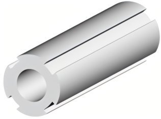 Profil aluminiu rotund compatibil ITEM I D30H Ø30mm